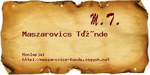 Maszarovics Tünde névjegykártya